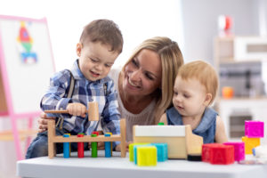 kids playing with toys at daycare 